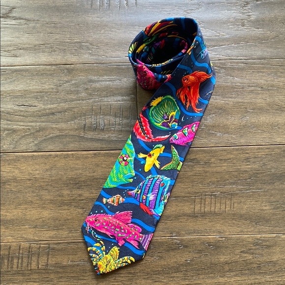 Other - Colorful Fish Pattern Men's Tie One Size